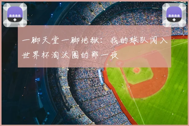 一脚天堂一脚地狱：我的球队闯入世界杯淘汰圈的那一夜